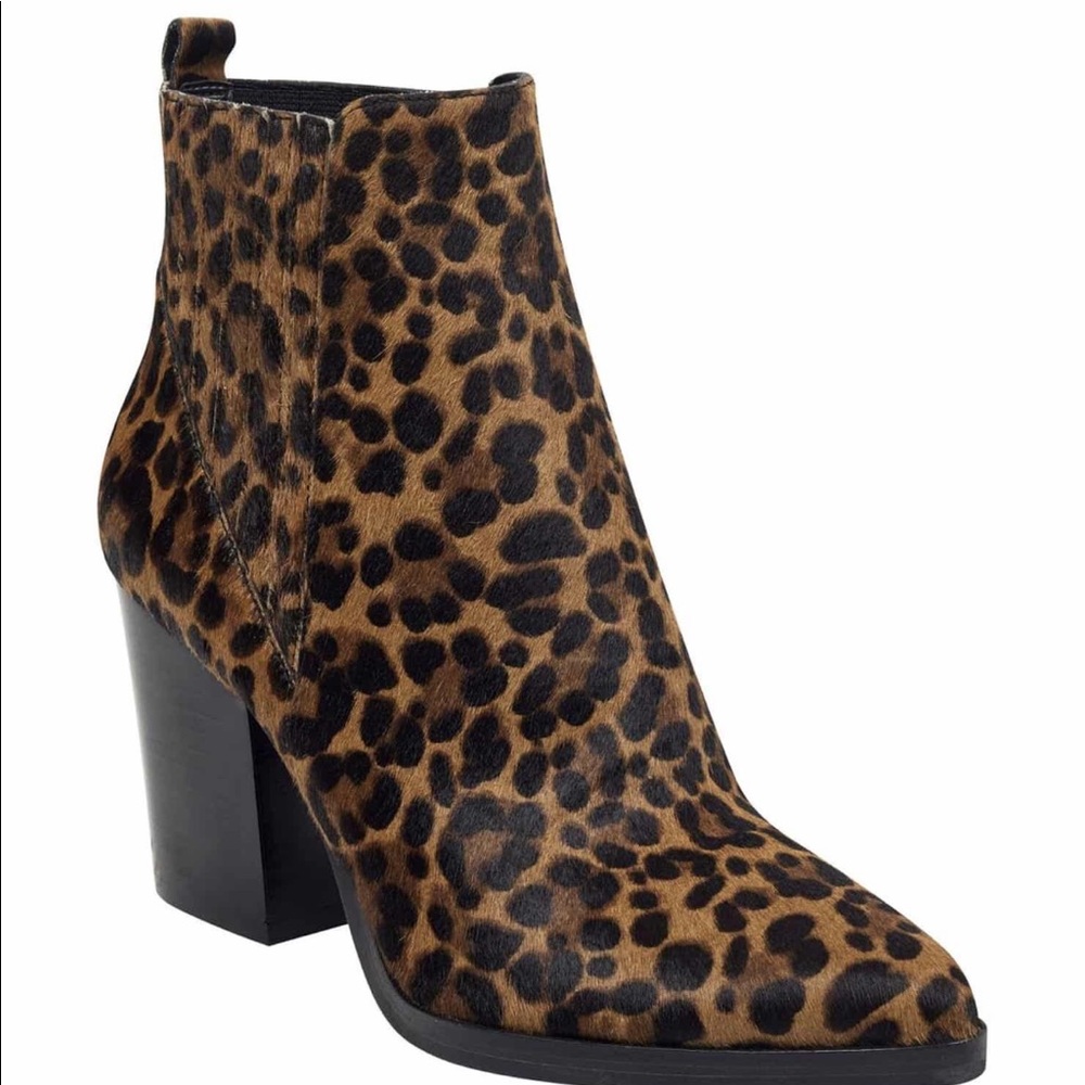 Marc Fisher Leopard Print Ankle Boots
